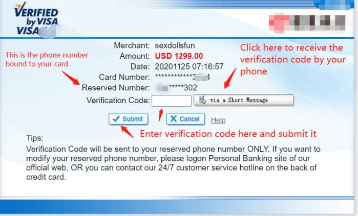 How to pass 3D verification of credit card